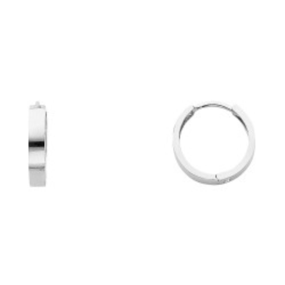 14k Yellow OR White Gold 3mm Hoop Earrings 14mm - Picture 11 of 15